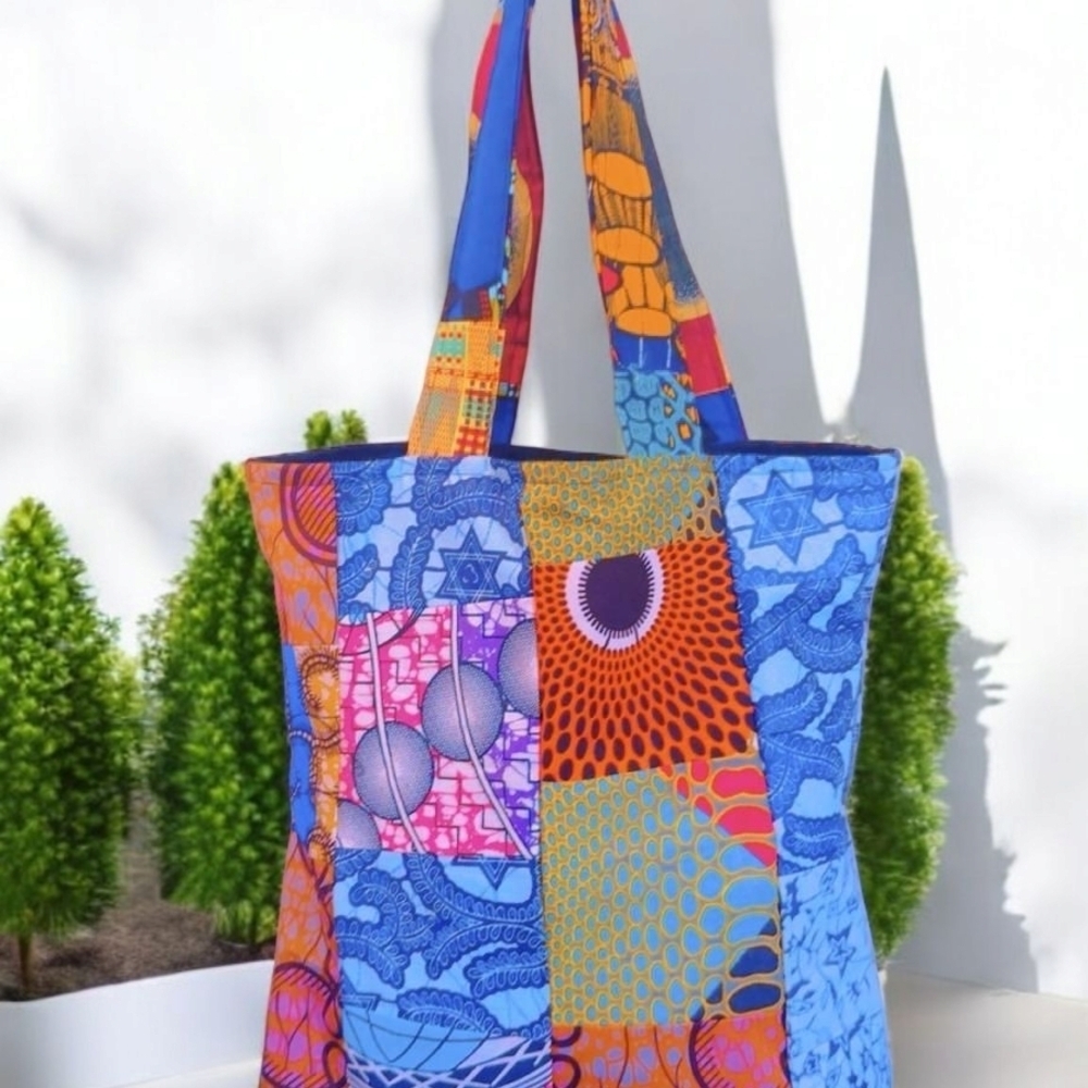 Colorful Patchwork Tote Bag